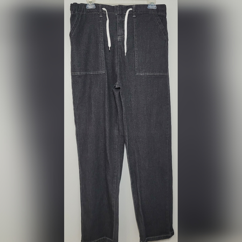 Jeans High Rise Elastic Back, Zip and tie Front XL EUC - Picture 5 of 11